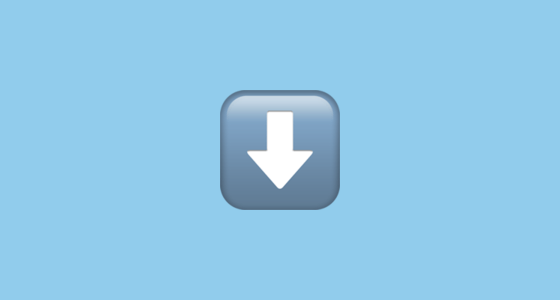 Blue Arrow 2 Names with Logo - ⬇ Downwards Black Arrow Emoji