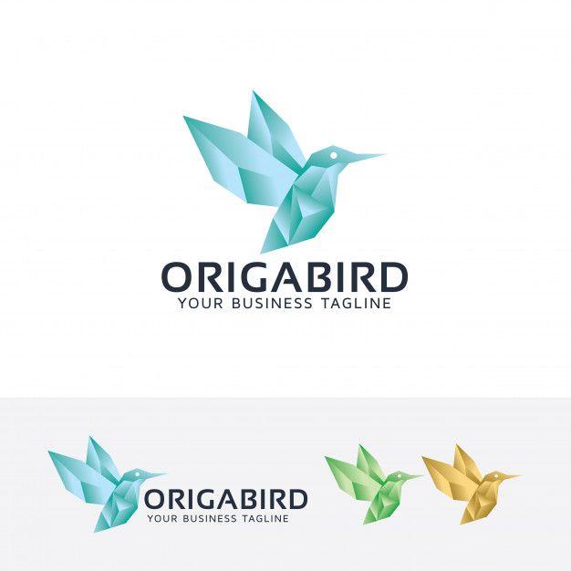 Origami Bird Logo - Origami bird logo Vector | Premium Download