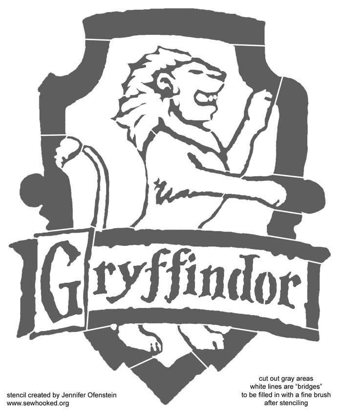 Simple Gryffindor Logo - Gryffindor Stencil | HP | Harry potter stencils, Harry Potter, Harry ...