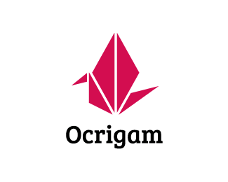 Origami Bird Logo - Ocrigam - Origami Crane Designed by StrangeParadise | BrandCrowd
