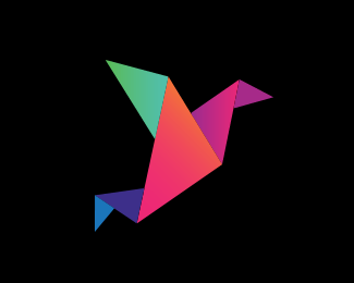 Origami Bird Logo - Origami bird Designed