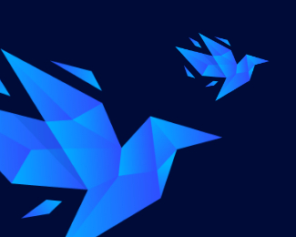 Origami Bird Logo - Logopond, Brand & Identity Inspiration (origami bird logo icon)