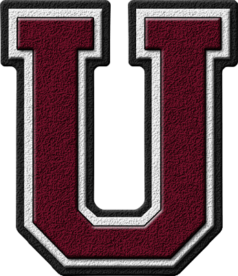 Maroon U Logo - Presentation Alphabets: Maroon Varsity Letter U