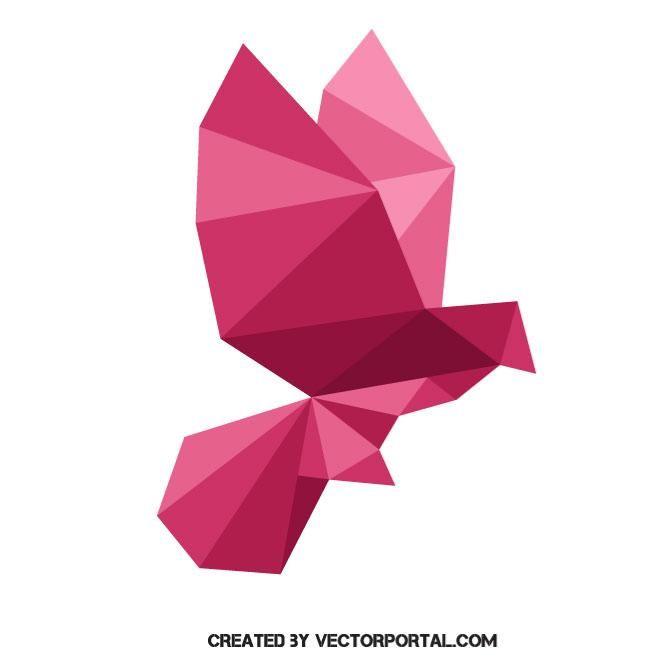 Origami Bird Logo - Origami bird vector graphics