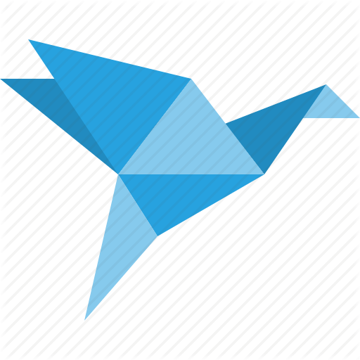 Origami Bird Logo - Advertising, animal, bird, blue, communication, fly, global ...