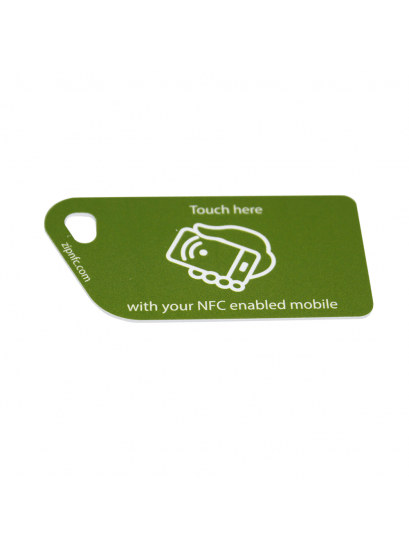 Green Mobile Logo - NFC Tag Key Card NTAG213 Green with touch here logo | NFC Tags and ...