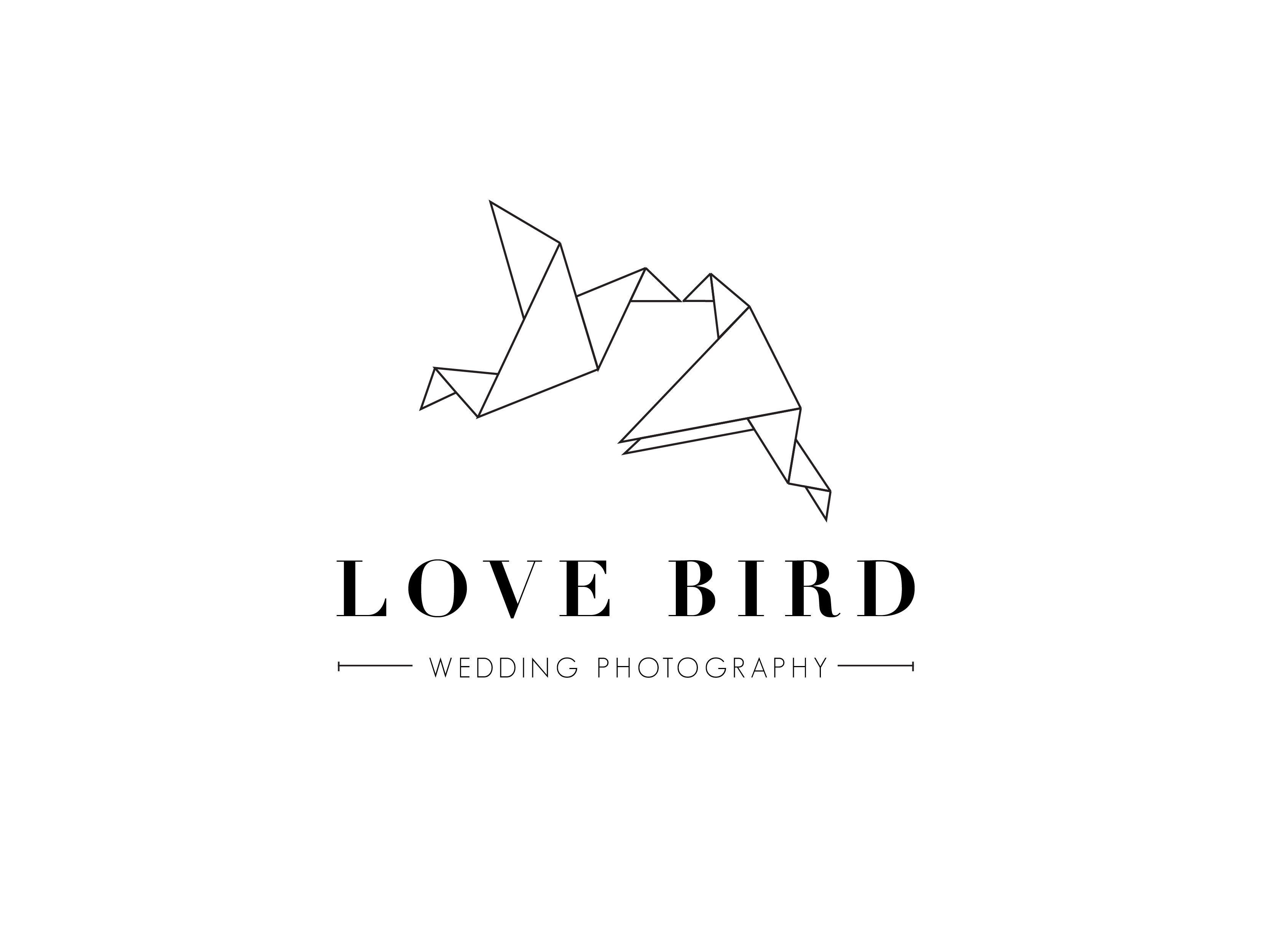 Origami Bird Logo - Just My Type} Love bird logo. Just My Type
