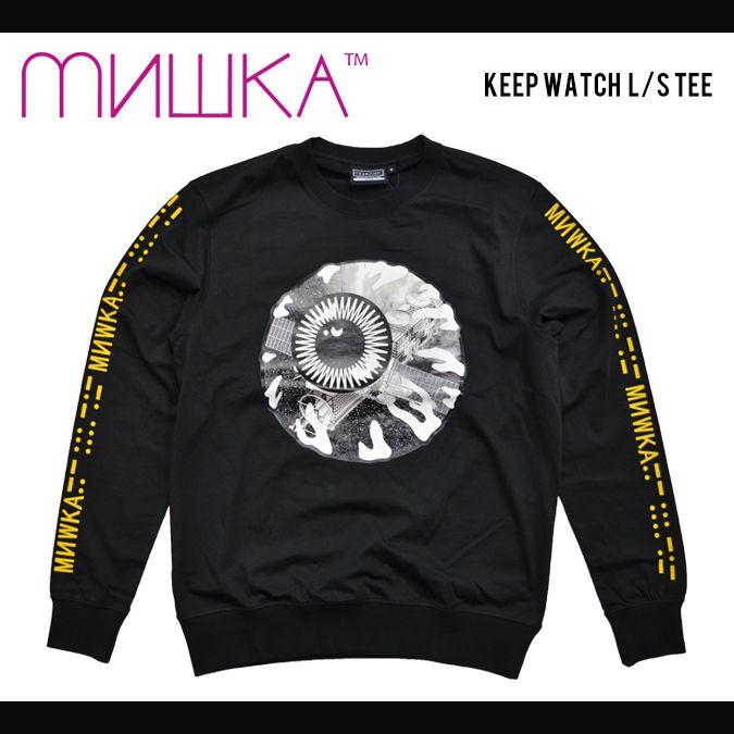 Mishka Keep Watch Logo - NAKED STORE: MISHKA (ミシカ) KEEP WATCH LOGO L S T SHIRT TEE T Shirt
