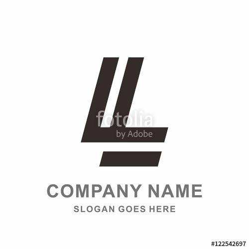 Double L Logo - Monogram Letter L Double Strips Vector Logo Design Template