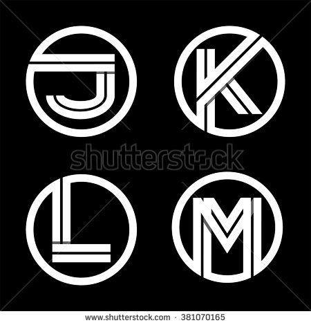 Double L Logo - Capital letters J, K, L, M.From double white inscribed in a circle ...
