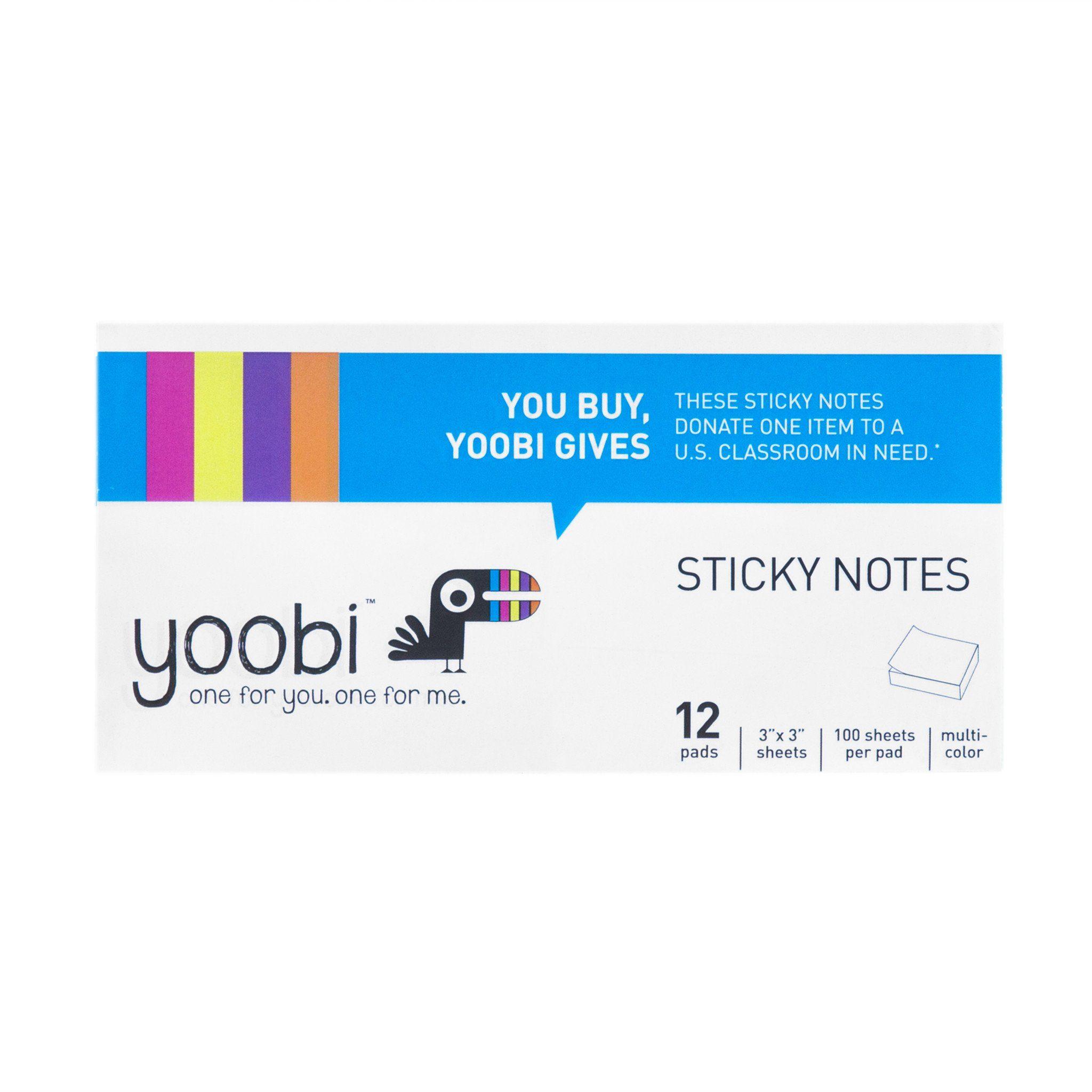 Multi Color U Logo - Sticky Notes, 12 Pack Multicolor For Business