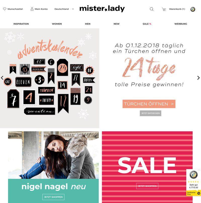 Mister Lady Logo - Mister-lady Gutscheine Februar 2019 | 10% + 70% Rabatt einlösen