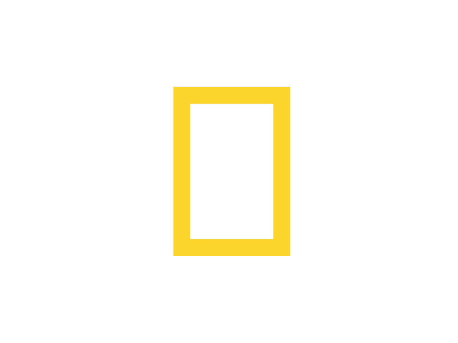 Yellow Square with Channel Logo - National Geographic logo
