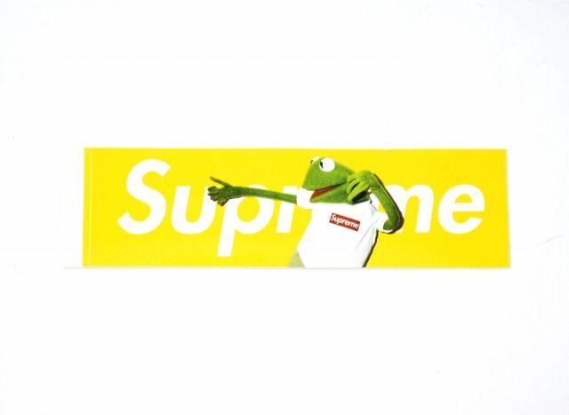 Yellow Supreme Logo - used select shop Greed: SUPREME (shupurimu) Kermit the frog Box Logo ...