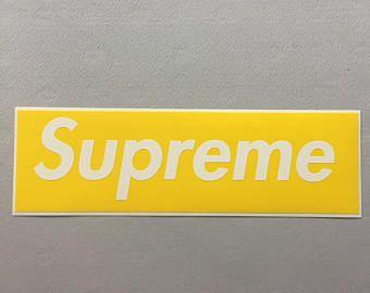 Yellow Supreme Logo - Yellow logo | Etsy