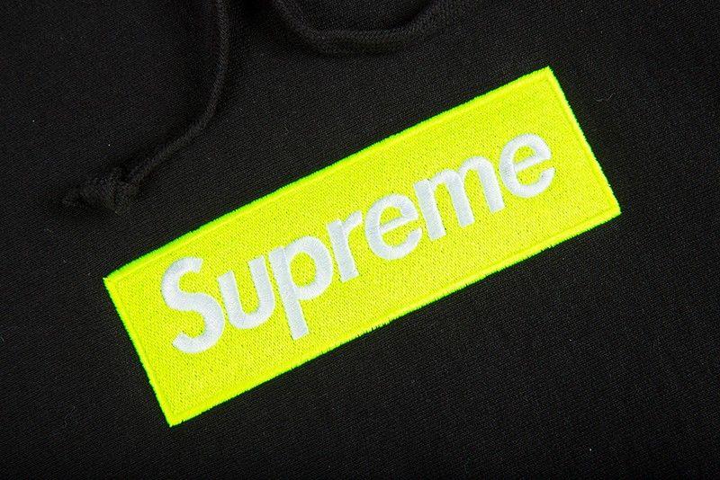 Yellow Supreme Logo - SUPREME BOX LOGO HOODED SWEATSHIRT|FW17|BLACK