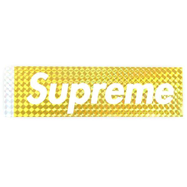 Yellow Supreme Logo - stay246: SUPREME (shupurimu) hologram BOX logo sticker Size ...