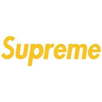 Yellow Supreme Logo - Supreme Vinyl Sticker Decal (3 X 0. White): Automotive