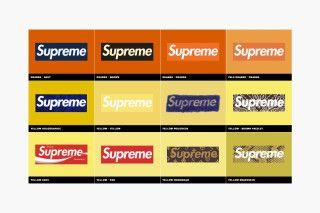 Yellow Supreme Logo - Years of the Supreme Box Logo