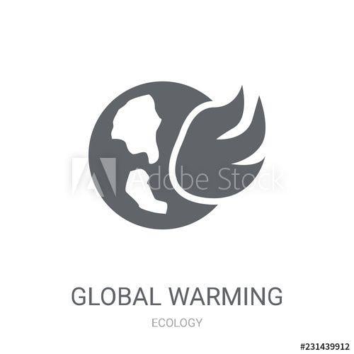 Global Warming Logo - Global warming icon. Trendy Global warming logo concept on white ...