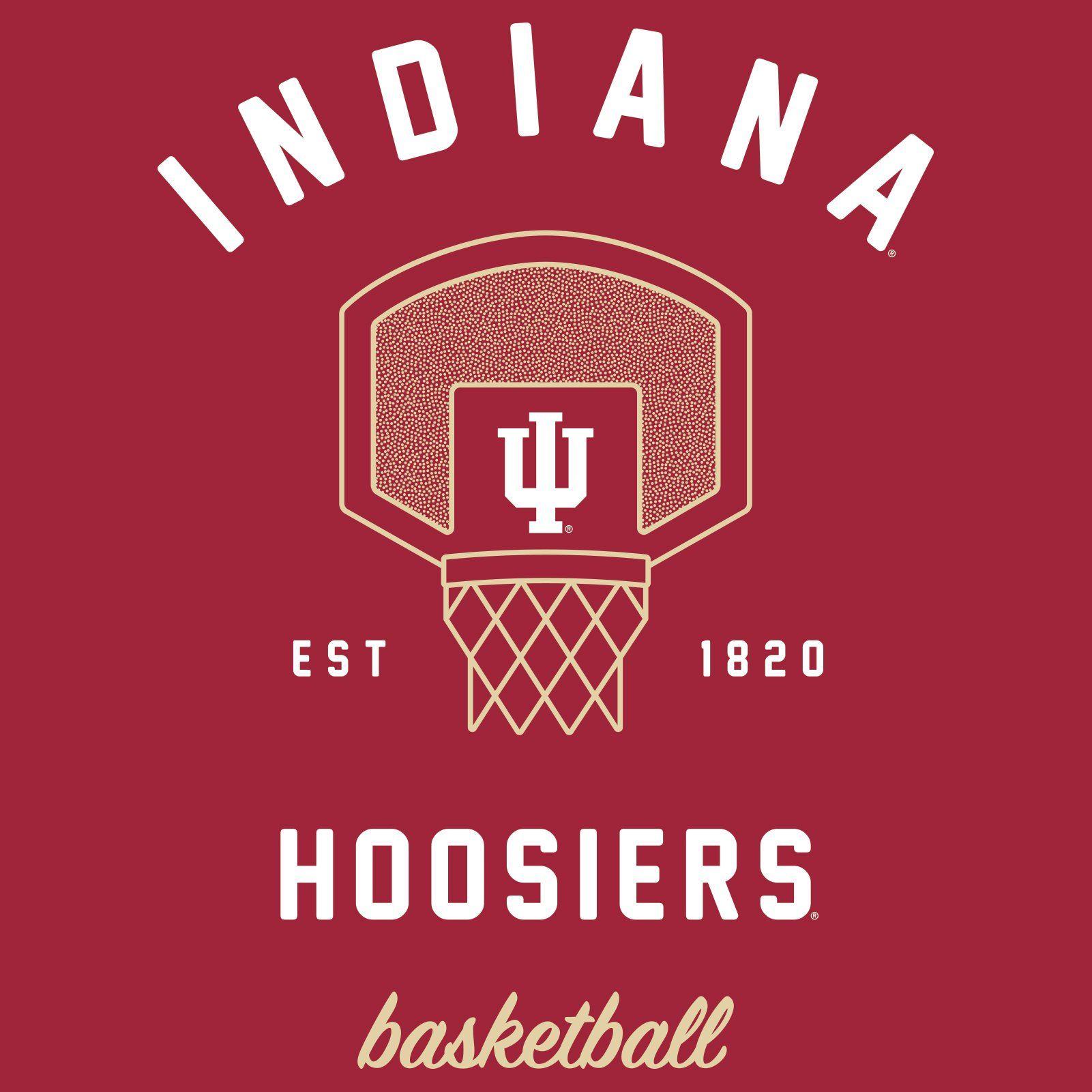Indiana University Basketball Logo - Indiana Hoosiers Basketball Net T-Shirt - Court, College, University -