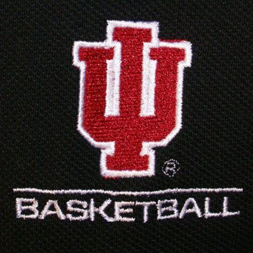 Indiana Hoosiers Basketball Logo - Black Indiana Hoosiers IU Basketball Pique Golf Shirt