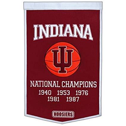 Indiana Hoosiers Basketball Logo - Indiana Hoosiers Basketball Championship Dynasty Banner - with ...