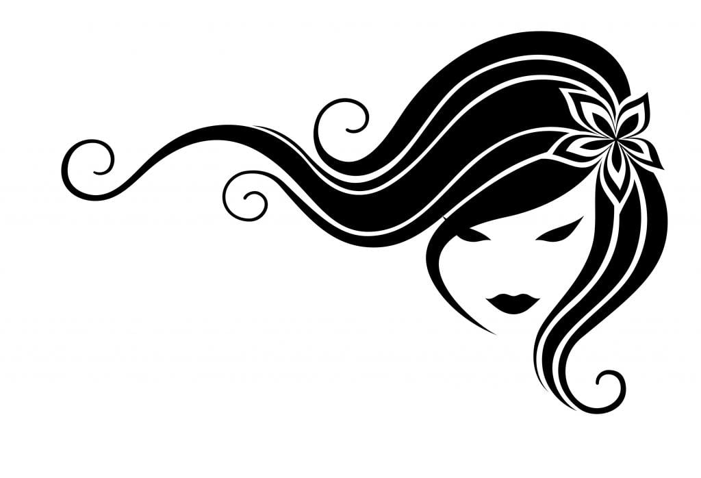 Girl with Flowing Hair Logo - Free Woman Silhouette Logo, Download Free Clip Art, Free Clip Art