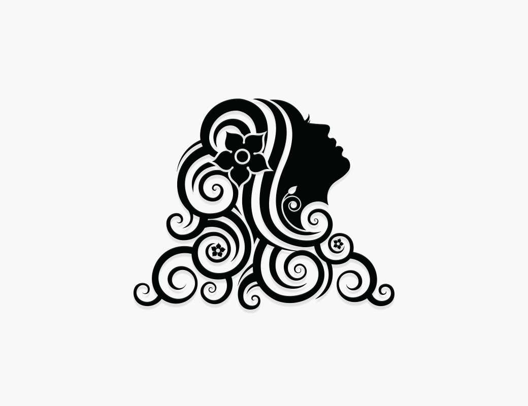 Flowing Hair Logo - Flowing Hair Silhouette 32716 - Clip Art Library