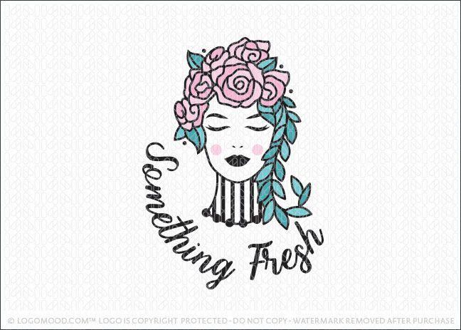 Girl with Flowing Hair Logo - Something Fresh Beauty. Graphic Inspiration. Beauty