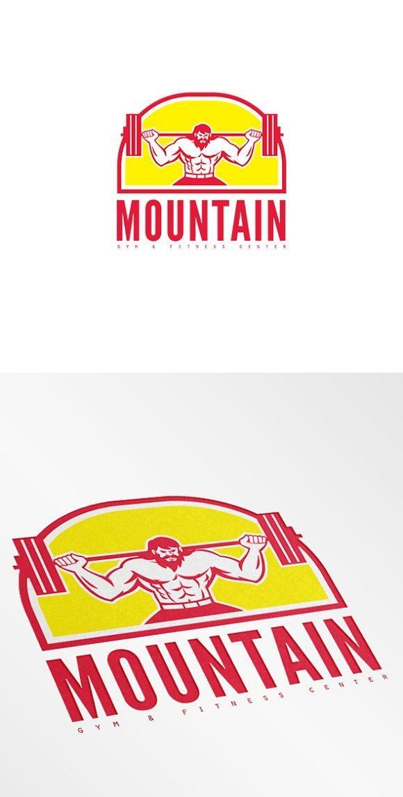 Half Mountain Logo - Mountain Gym Fitness Logo Logo Templates Creative Market