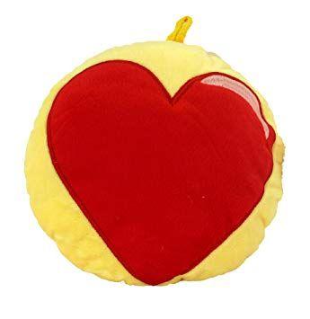 Red Yellow Heart Logo - Emojis Plush Toy Cushion - Yellow - Heart: Amazon.co.uk: Toys & Games