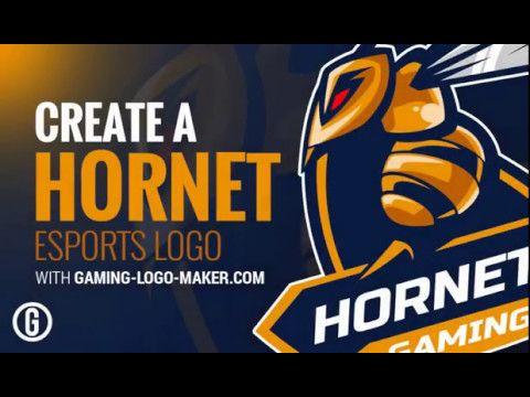 Orange and Blue Hornet Logo - Hornisse/ Wespe Esports Gaming Logo. Gaming Logo Maker. Jetzt