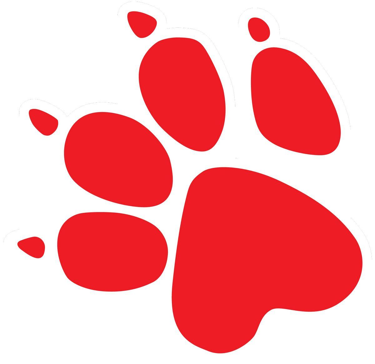 Red Paw Logo - Dog paw Logos