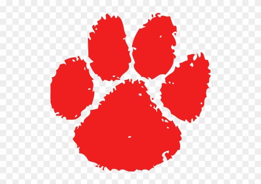 Red Paw Logo - Red Tiger Paw Clipart - Fort Hamilton High School Logo - Free ...