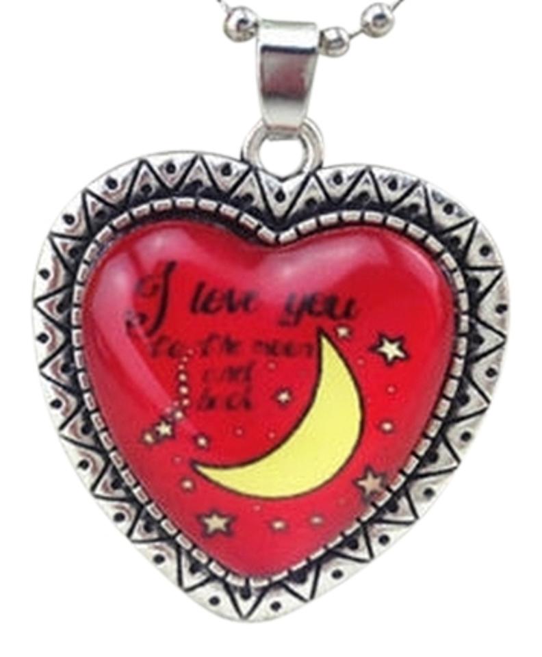 Red Yellow Heart Logo - Red Silver Yellow Heart Pendant Love Free Shipping Necklace - Tradesy