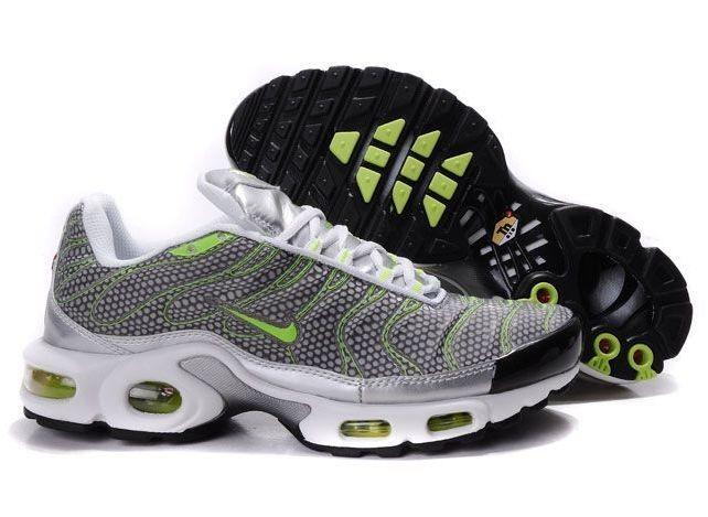 White Green Cross Logo - Air Max Tn Men Grey White Green Shoes Logo Frome Our Stores - £60.10