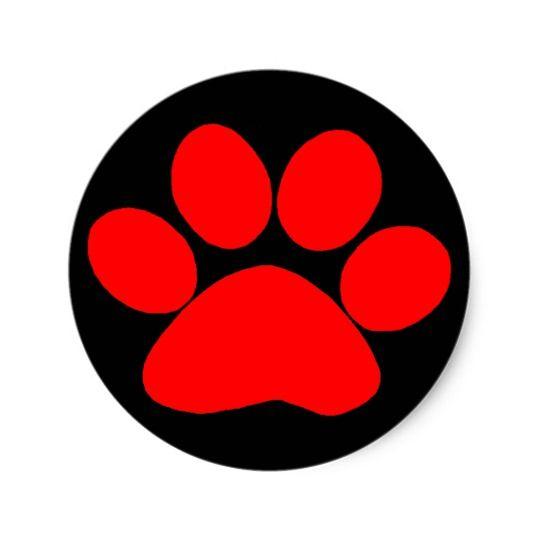 Red Paw Logo - red paw print red paw print stickers zazzle free clipart. Free