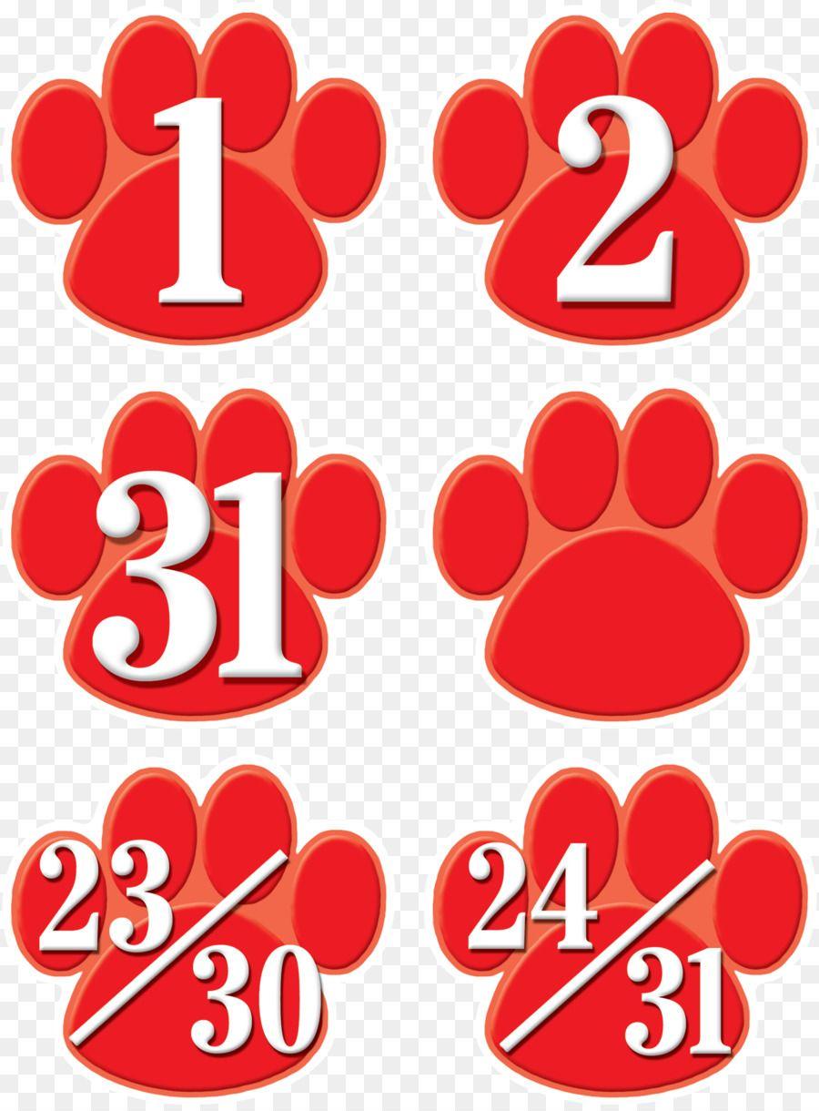 Blue Red Paw Logo - Calendar Red Classroom Paw - red paw png download - 900*1215 - Free ...
