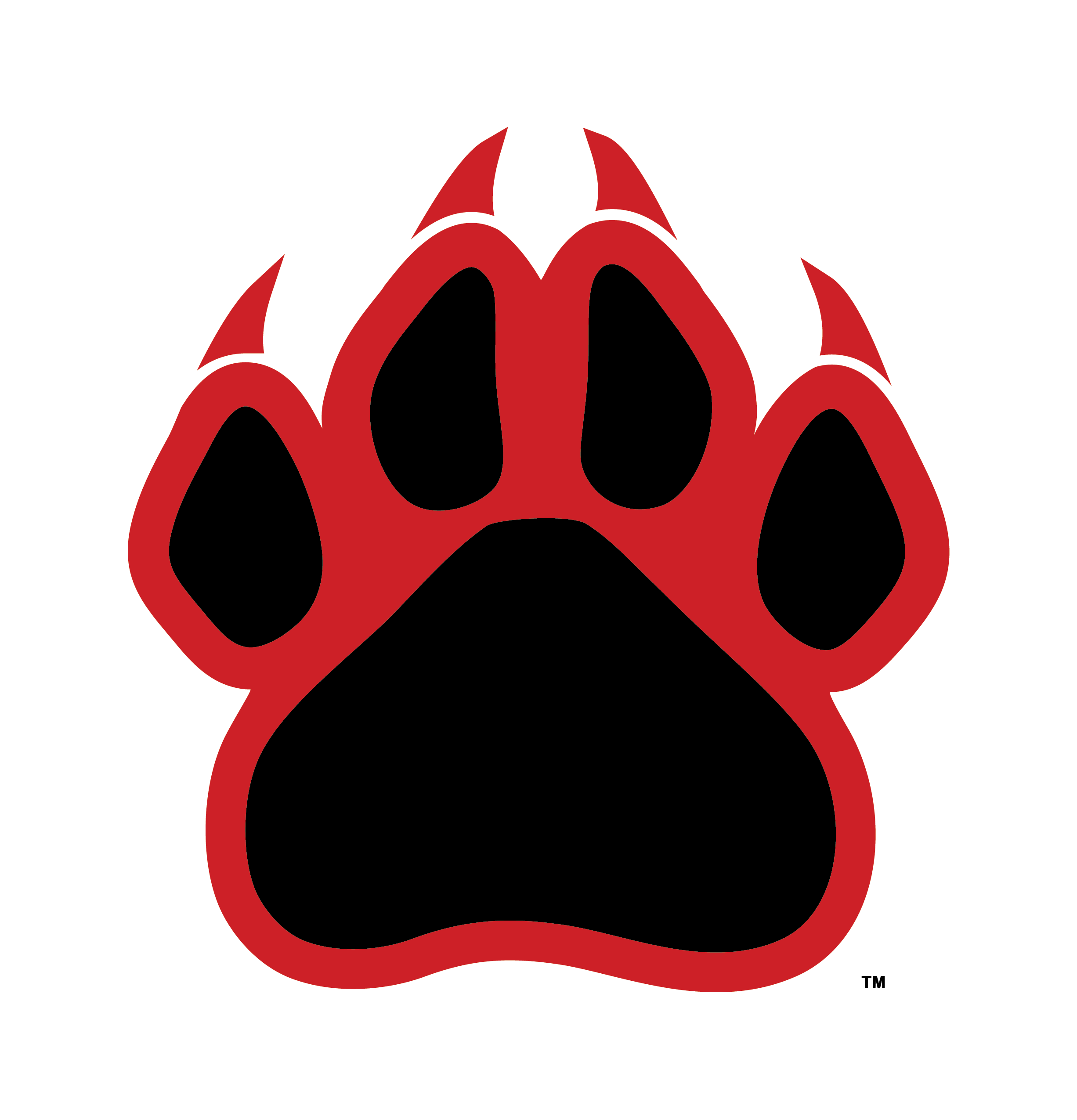Red Paw Logo - Pin by Sarah Hodges on Wildcats | Wolf paw, Wolf paw print, Wolf