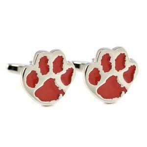 Red Paw Logo - Red Paw Print Cufflinks Gift Box animal dog foot doggy scarlett logo ...