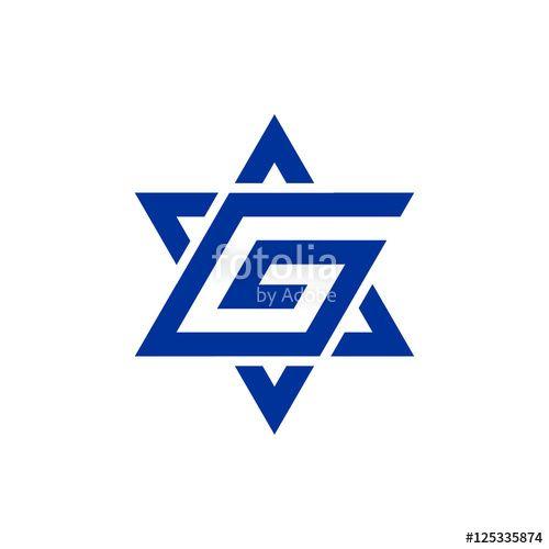 G-Star Logo - Abstract G Star Of David Logo Icon Stock image and royalty