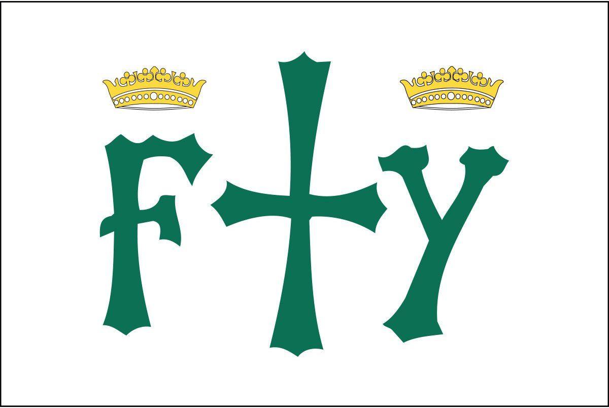 White Green Cross Logo - Columbus Flag − 1492 : The First Banners of the New World