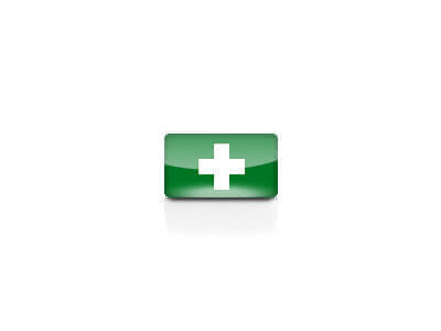 White Green Cross Logo - Green Cross Symbol Lapel Pin, First Aider - Cuffs 'N' Collars