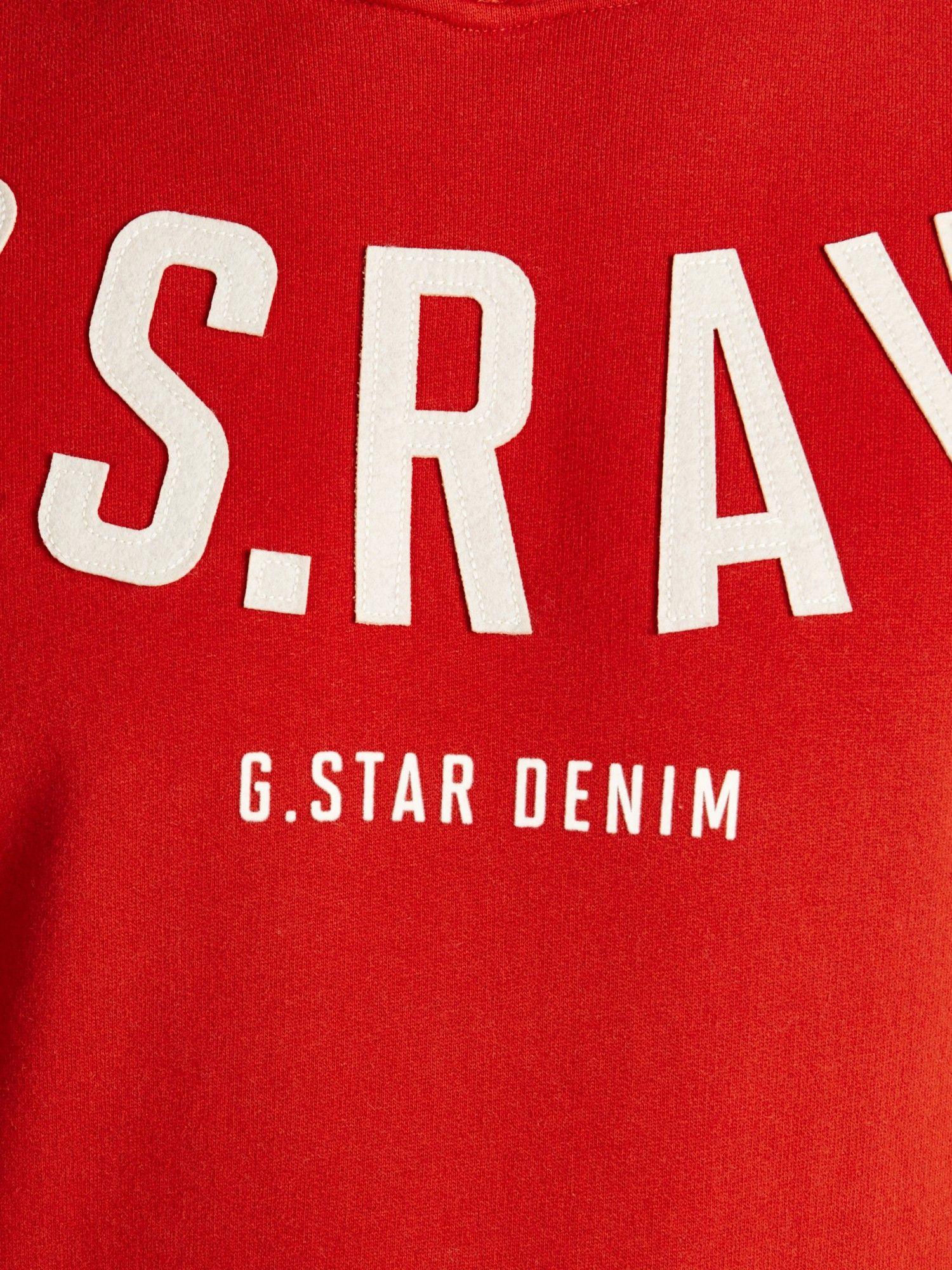 G-Star Logo - G Star RAW Kain Logo Print Hoodie In Red For Men