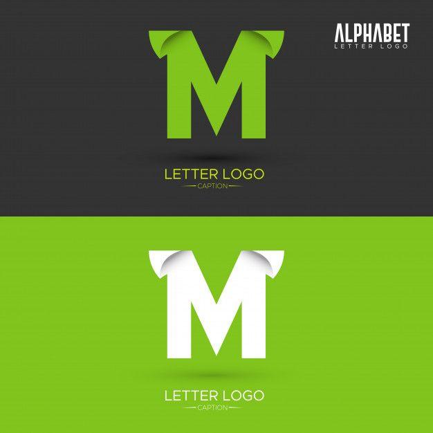 Green M Shaped Logo - Green origami leaf shaped organic m letter logo Vector | Premium ...