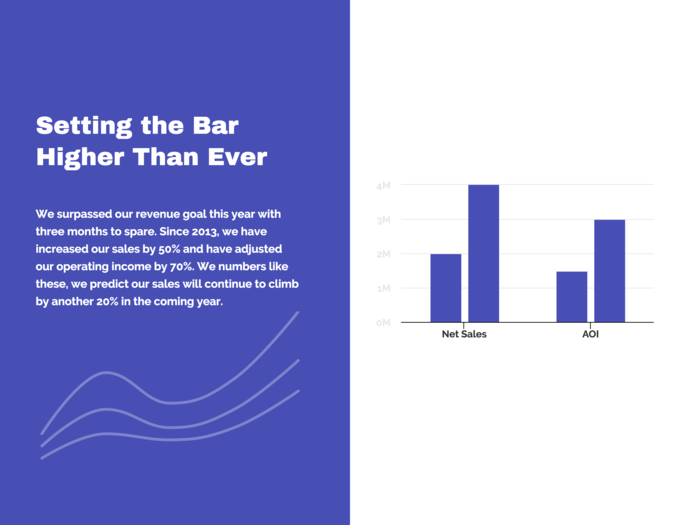 Three Blue Bar Logo - Blue Bar Chart Template Template - Venngage
