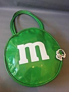 Green M Shaped Logo - Retro M&Ms Glitter Green Candy Sweet Shaped Shell Carry Bag RN