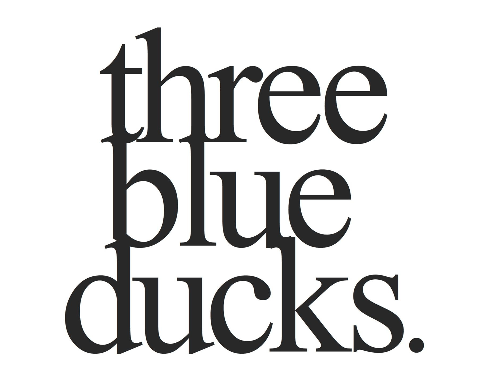 Three Blue Bar Logo - Three Blue Ducks