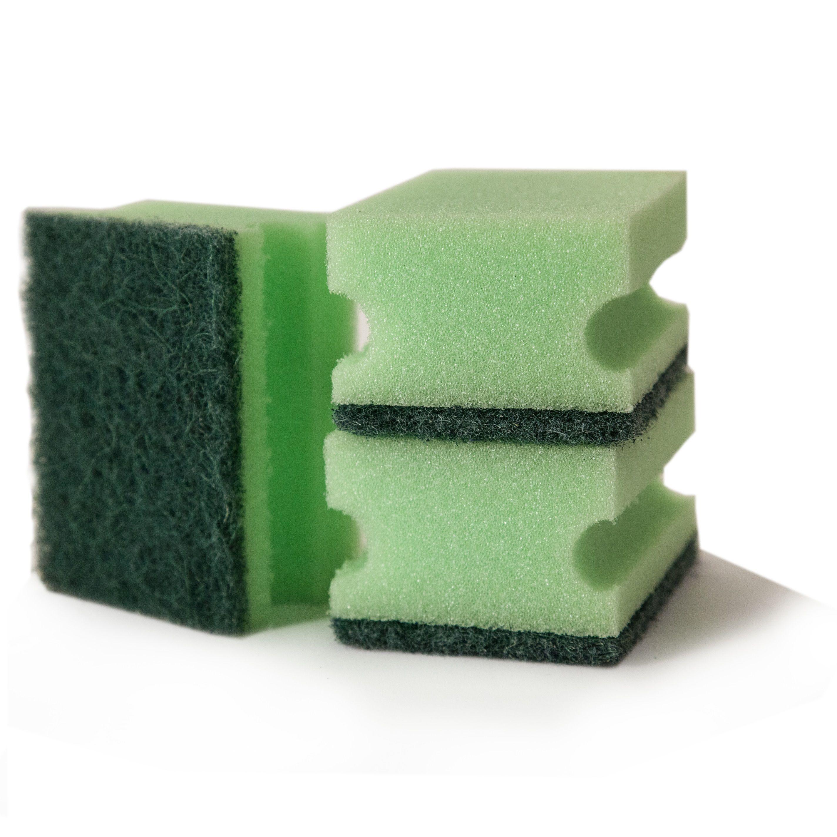 Green M Shaped Logo - Abrasive finger-shaped sponge Martini Spa Home M Green, Green